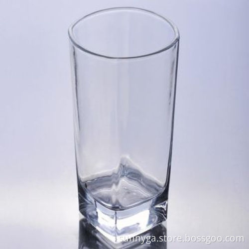 242mL Drinking Glass with Square Heavy Bottom and Blown Style
